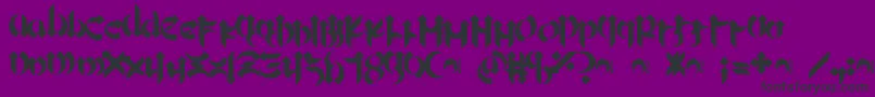 Mellogothic-Schriftart – Schwarze Schriften auf violettem Hintergrund