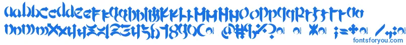 Mellogothic Font – Blue Fonts on White Background