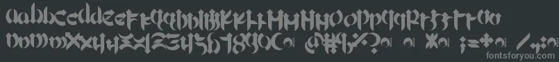 Mellogothic Font – Gray Fonts on Black Background