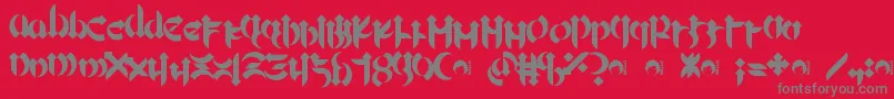 Mellogothic Font – Gray Fonts on Red Background