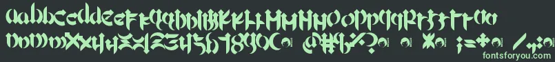 Mellogothic Font – Green Fonts on Black Background