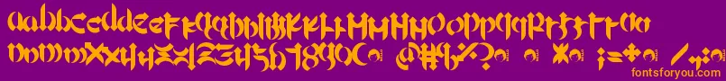 Mellogothic Font – Orange Fonts on Purple Background