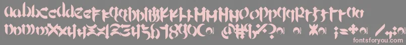 Mellogothic Font – Pink Fonts on Gray Background