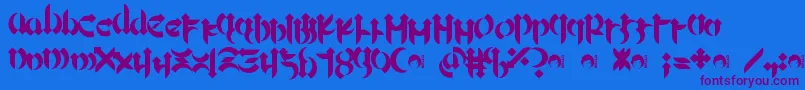 Mellogothic Font – Purple Fonts on Blue Background