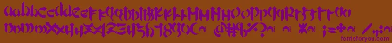 Mellogothic Font – Purple Fonts on Brown Background