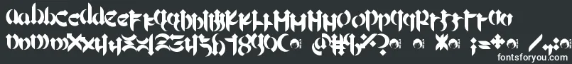 Mellogothic-fontti – valkoiset fontit mustalla taustalla