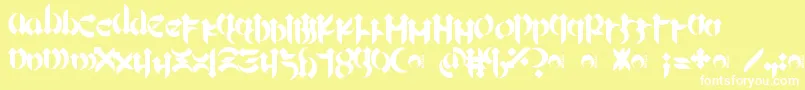 Mellogothic Font – White Fonts on Yellow Background