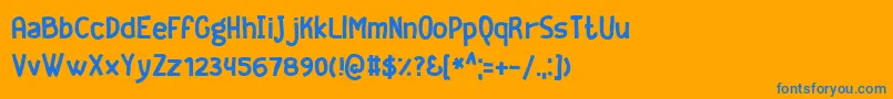 Geekrg Font – Blue Fonts on Orange Background