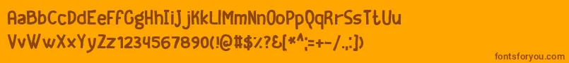 Geekrg Font – Brown Fonts on Orange Background