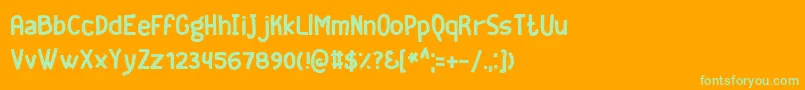 Geekrg Font – Green Fonts on Orange Background
