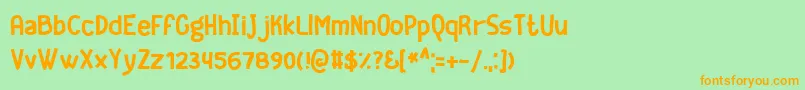 Geekrg Font – Orange Fonts on Green Background