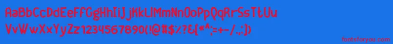 Geekrg Font – Red Fonts on Blue Background