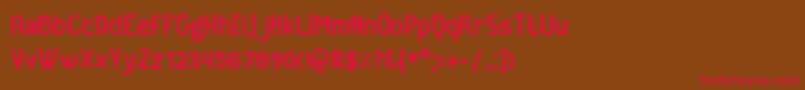 Geekrg Font – Red Fonts on Brown Background