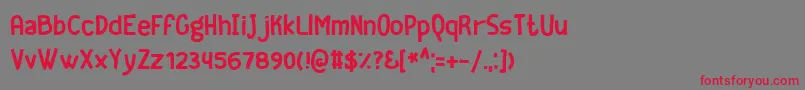 Geekrg Font – Red Fonts on Gray Background