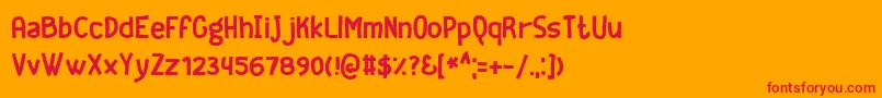 Geekrg Font – Red Fonts on Orange Background