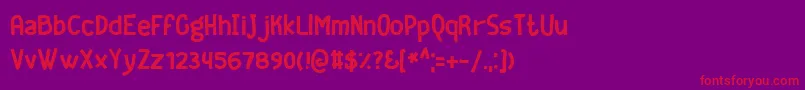 Geekrg Font – Red Fonts on Purple Background