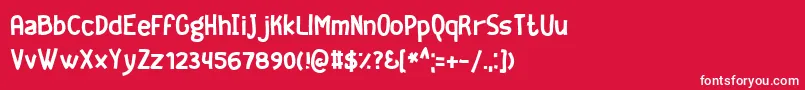 Geekrg Font – White Fonts on Red Background