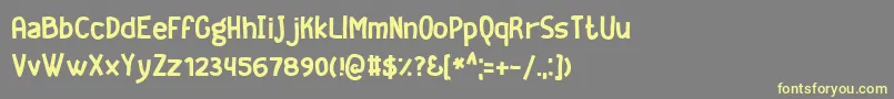 Geekrg Font – Yellow Fonts on Gray Background