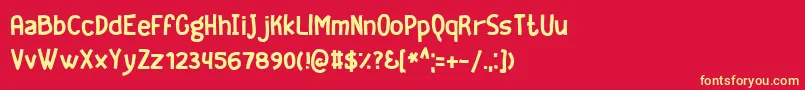 Geekrg Font – Yellow Fonts on Red Background