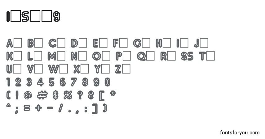 A fonte Inset9 – alfabeto, números, caracteres especiais
