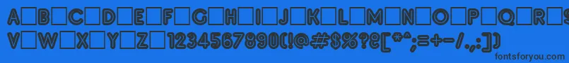 Inset9 Font – Black Fonts on Blue Background