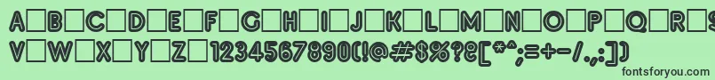 Inset9 Font – Black Fonts on Green Background
