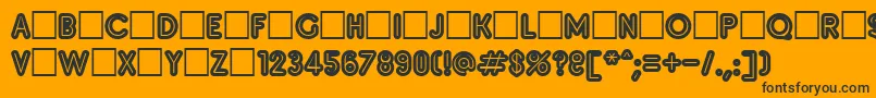 Inset9 Font – Black Fonts on Orange Background