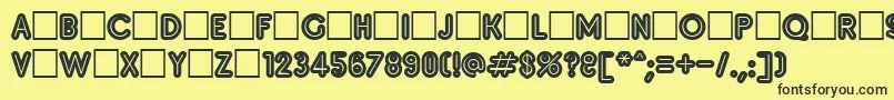 Inset9 Font – Black Fonts on Yellow Background