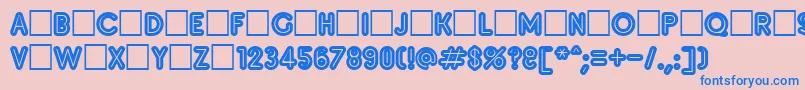 Inset9 Font – Blue Fonts on Pink Background