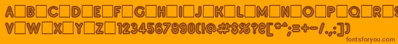 Inset9 Font – Brown Fonts on Orange Background
