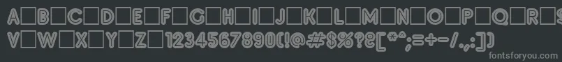 Inset9フォントについての詳細 フォントInset9 – 黒い背景に灰色の文字