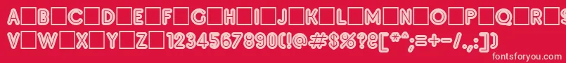 Inset9 Font – Pink Fonts on Red Background