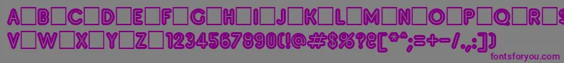 Inset9 Font – Purple Fonts on Gray Background