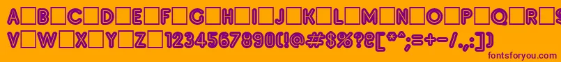 Inset9 Font – Purple Fonts on Orange Background