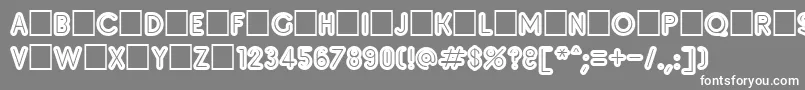 フォントInset9 – 灰色の背景に白い文字