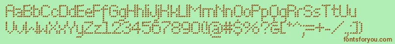 Perfowavec Font – Brown Fonts on Green Background