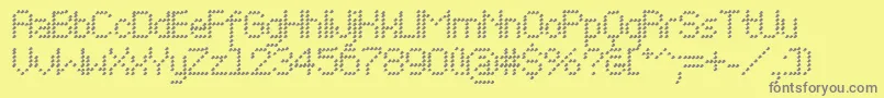 Perfowavec-Schriftart – Graue Schriften auf gelbem Hintergrund