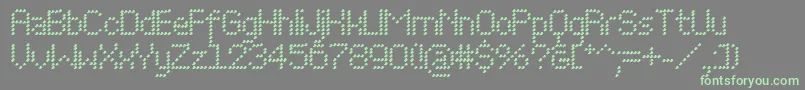 Perfowavec Font – Green Fonts on Gray Background