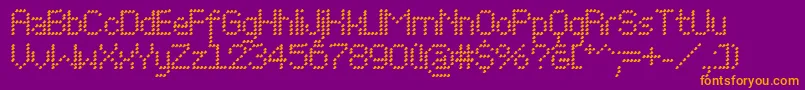 Perfowavec Font – Orange Fonts on Purple Background