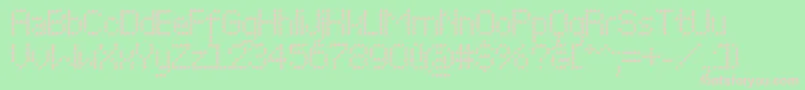 Perfowavec Font – Pink Fonts on Green Background
