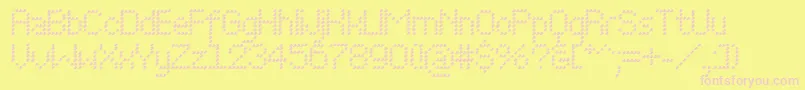 Perfowavec Font – Pink Fonts on Yellow Background