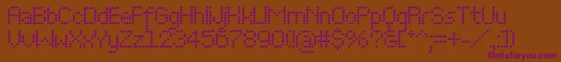 Perfowavec Font – Purple Fonts on Brown Background
