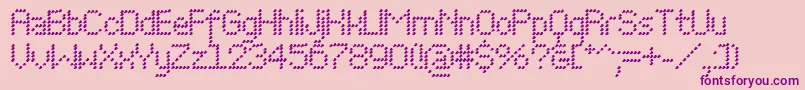 Perfowavec-Schriftart – Violette Schriften auf rosa Hintergrund