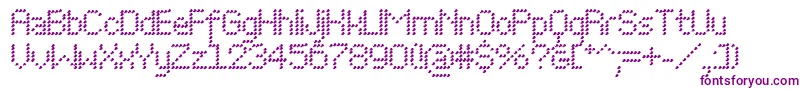 Perfowavec-Schriftart – Violette Schriften auf weißem Hintergrund