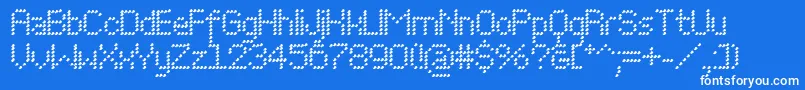 Perfowavec Font – White Fonts on Blue Background