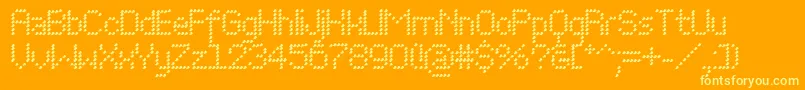 Perfowavec Font – Yellow Fonts on Orange Background