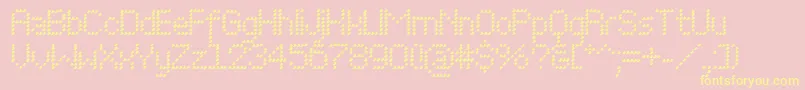 Perfowavec Font – Yellow Fonts on Pink Background