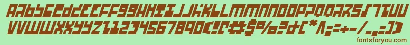 Ufohunteri Font – Brown Fonts on Green Background