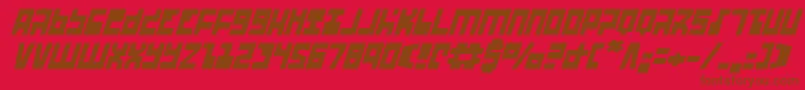 Ufohunteri Font – Brown Fonts on Red Background