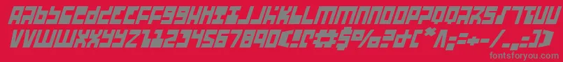 Ufohunteri Font – Gray Fonts on Red Background